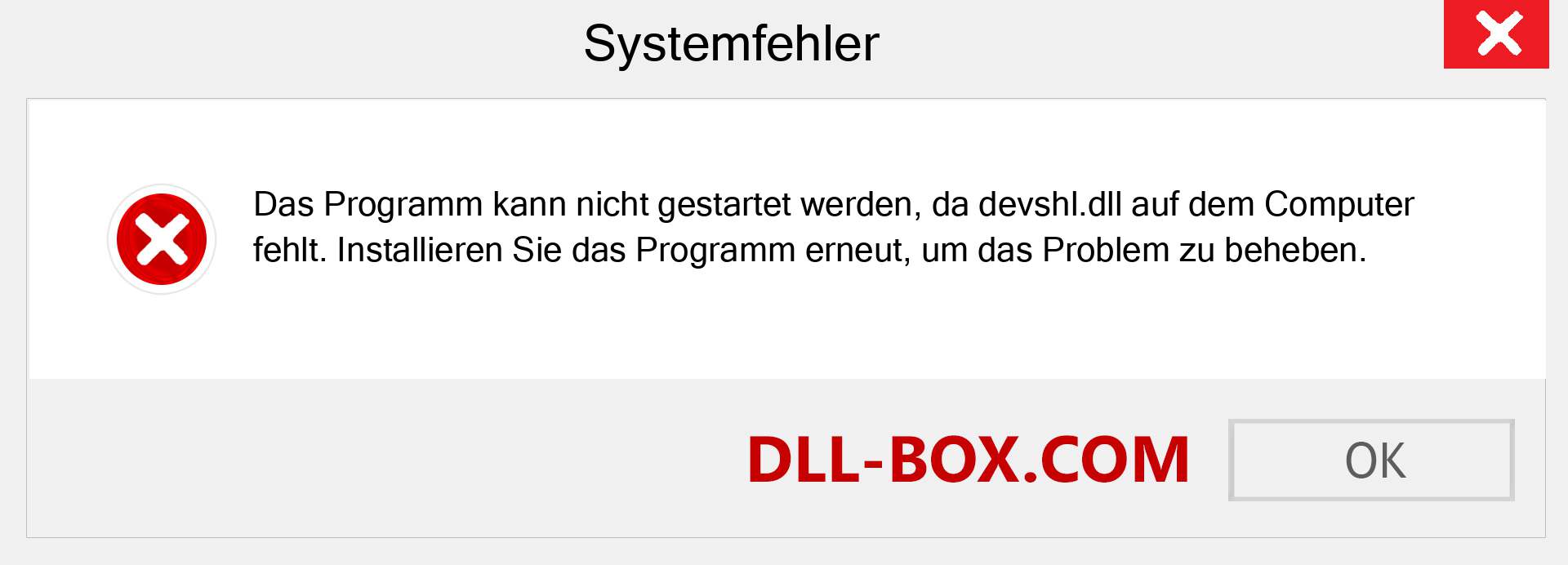 devshl.dll-Datei fehlt?. Download für Windows 7, 8, 10 - Fix devshl dll Missing Error unter Windows, Fotos, Bildern